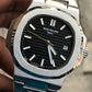 Patek Phillippe Black Silver Dial Watch