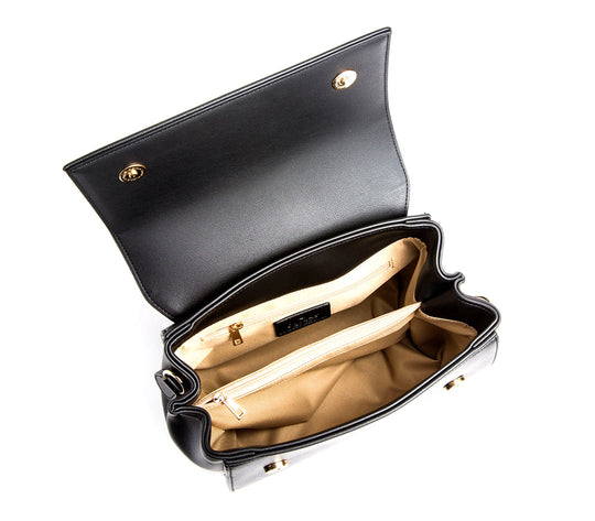 Cottontail - Black Vegan Leather Bag- Winklip
