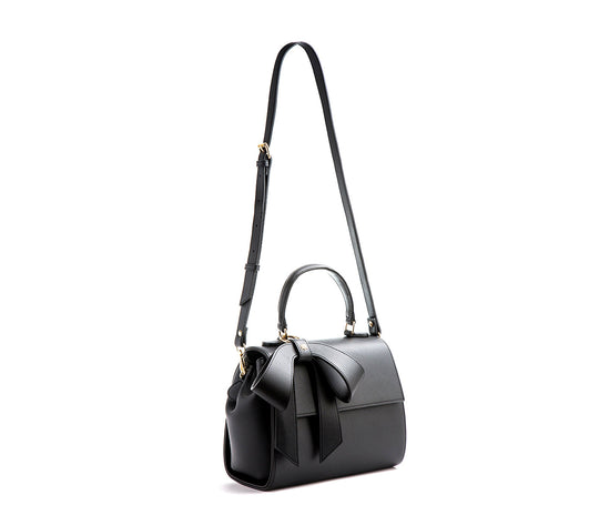 Cottontail - Black Vegan Leather Bag- Winklip