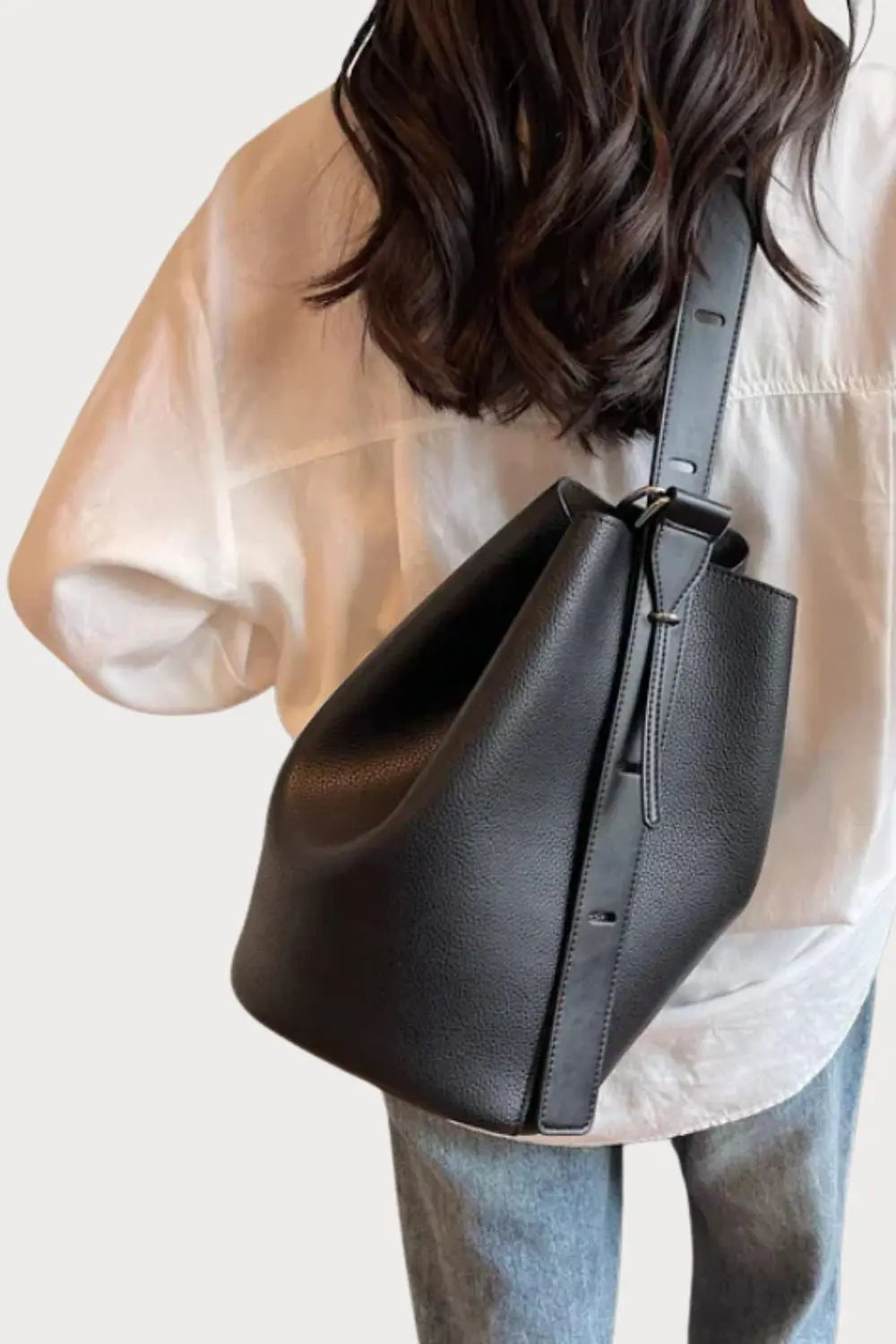 2pcs/Set Retro Small Solid Color Leather Shoulder Bags for Women 2025