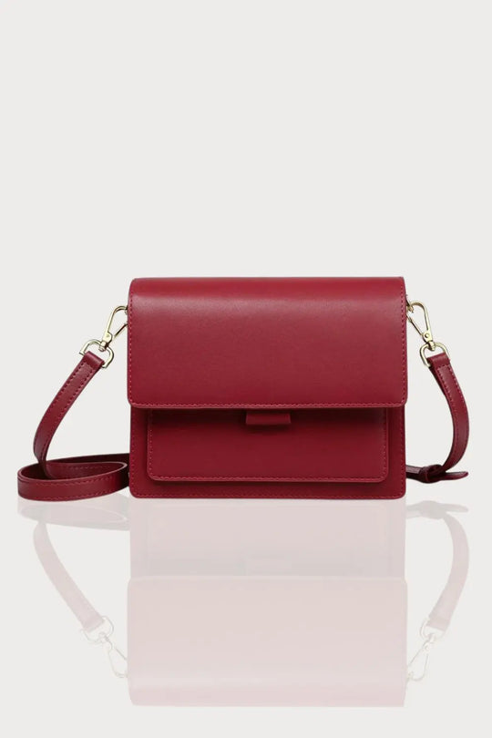 Small Genuine Leather Handbags Casual Shoulder Bag Square Shape